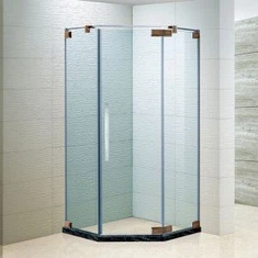 Dimanta formas šarnīra bezrāmja dušas durvis