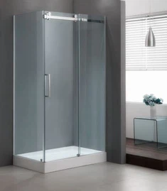 Taisnstūra bīdāmo dušas stendu durvis bez rāmja